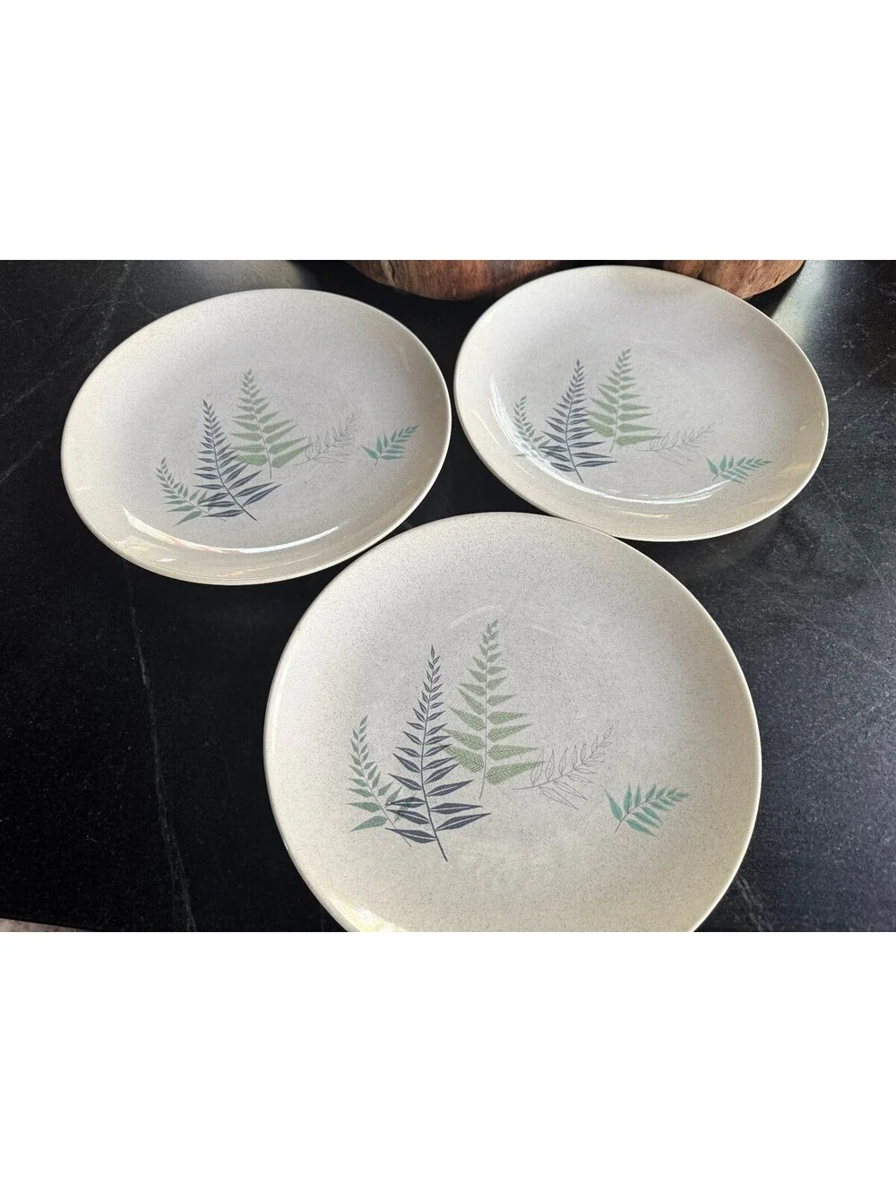 Vintage Franciscan Earthenware Dinner Plates - Fern Dell (Set of 3)